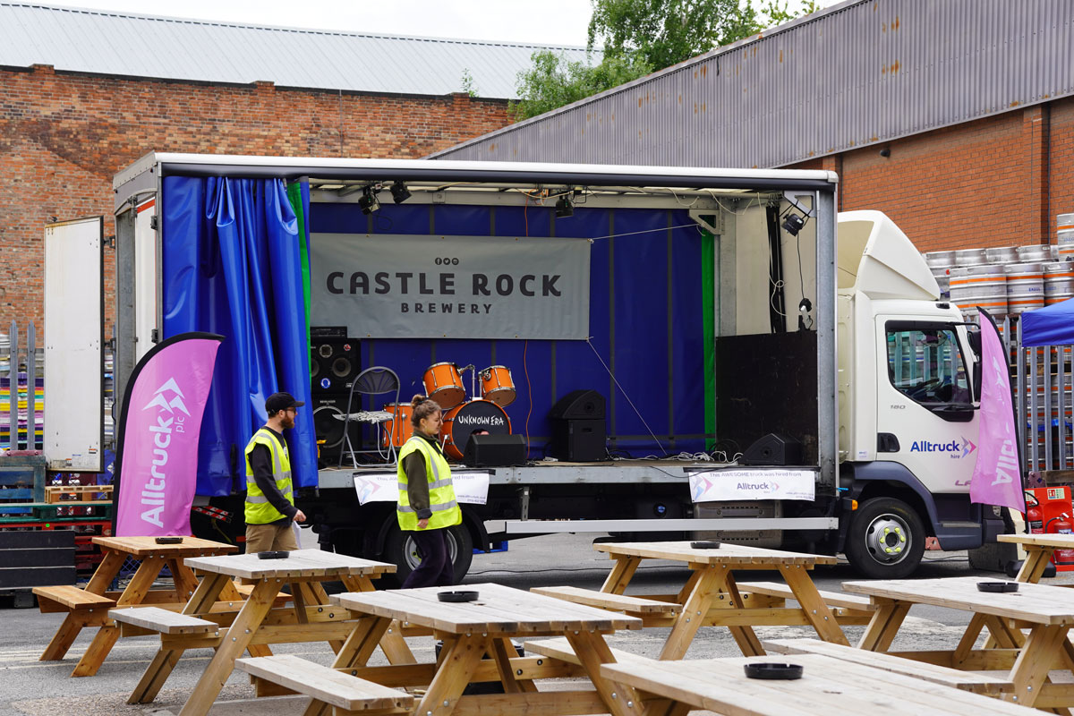 DAF Truck used as stage at Castle Rock event